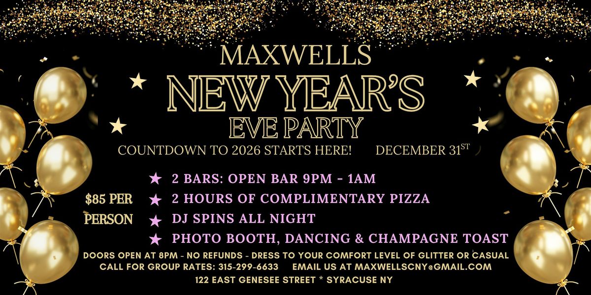 New Year's Eve Party at Maxwells, 31 December | Event in Syracuse | AllEvents