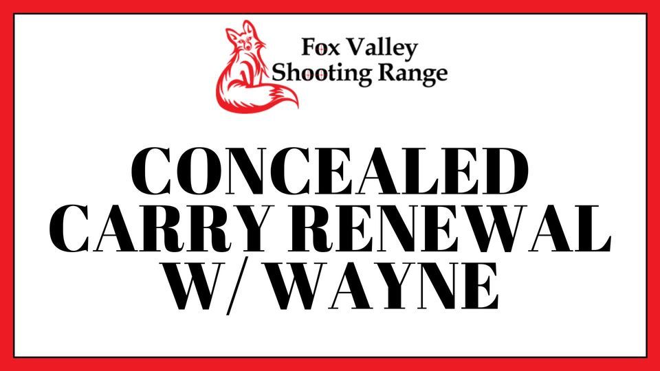 Concealed Carry Renewal, Fox Valley Shooting Range, Elgin, March 25 2023 AllEvents.in