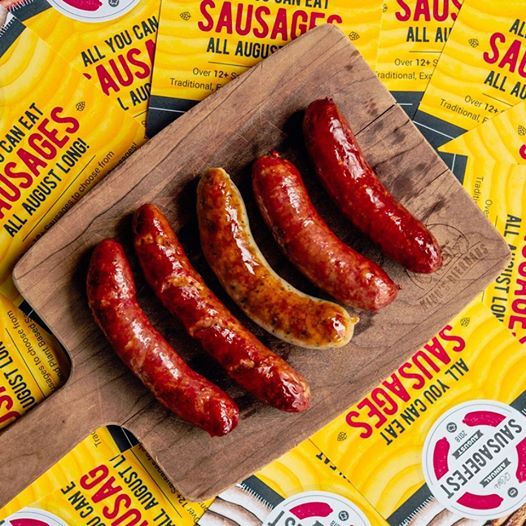 Kings Sausagefest. All You Can Eat Sausage., King's BierHaus League City, August 3 to August 4