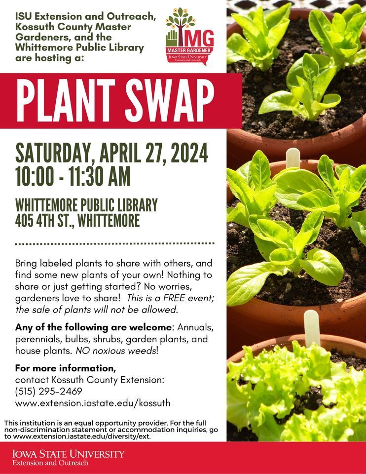 Plant Swap, Whittemore Public Library, 27 April 2024 AllEvents.in