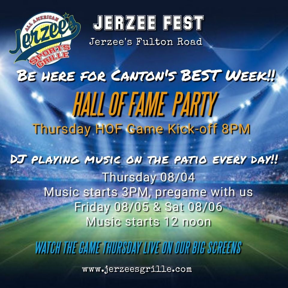 Jerzee Fest Hall of Fame, Jerzees All American Bar & Grille, Canton