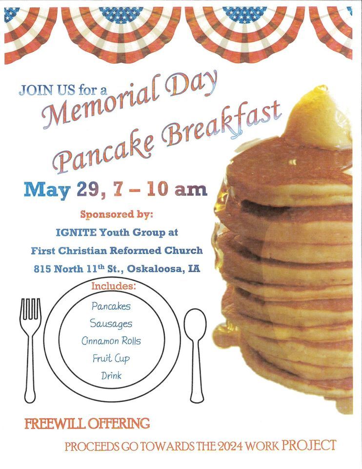 Memorial Day Breakfast, First CRC Osky, Oskaloosa, May 29 2023