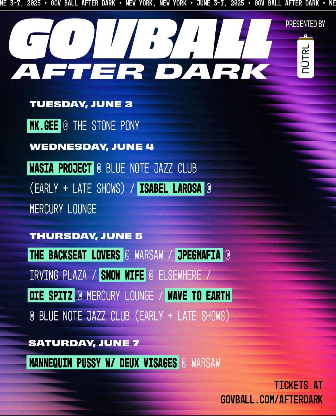 Gov Ball After Dark - Isabel LaRosa at Mercury Lounge - NY, 4 June | Event in New York | AllEvents