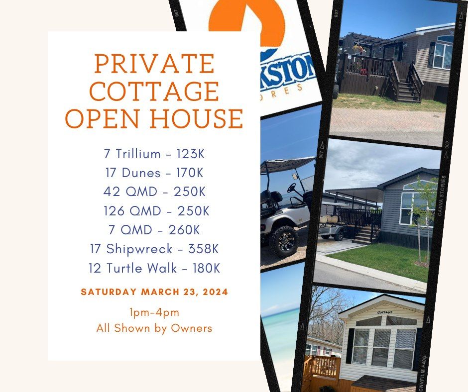 Sherkston Private Cottage Open House March 23, Sun Retreats Sherkston