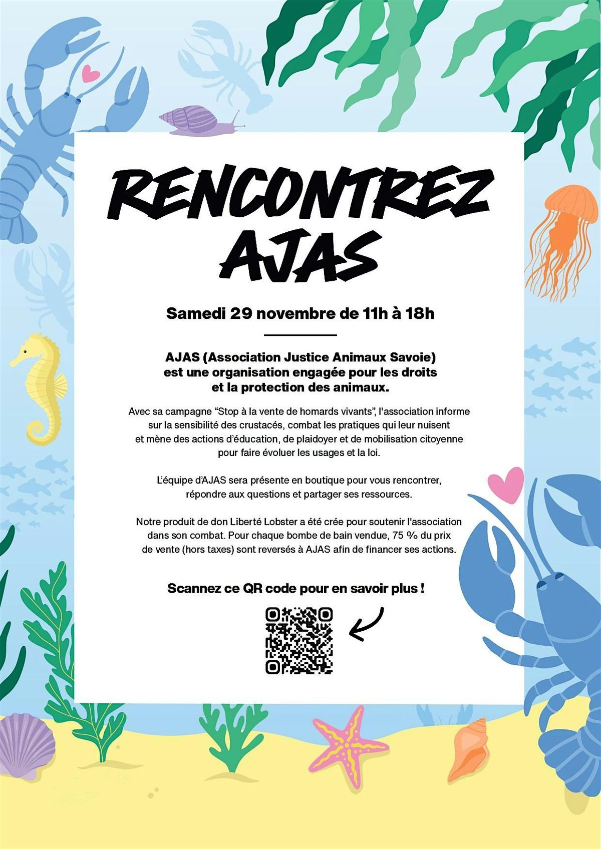 Rencontrez l'association AJAS x LUSH LYON REPUBLIQUE, 29 November | Event in Lyon | AllEvents