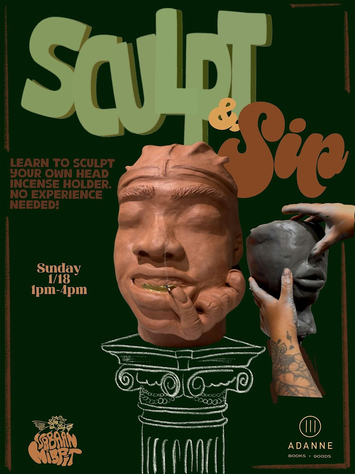 Sculpt & Sip with Urbaan Misfit, 18 January | Event in Brooklyn | AllEvents
