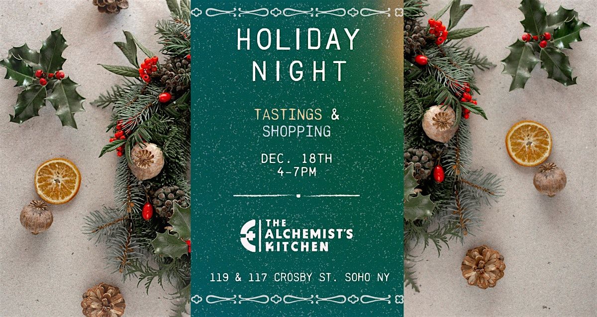 Holiday Nights at The Alchemist's Kitchen, 18 December | Event in New York | AllEvents