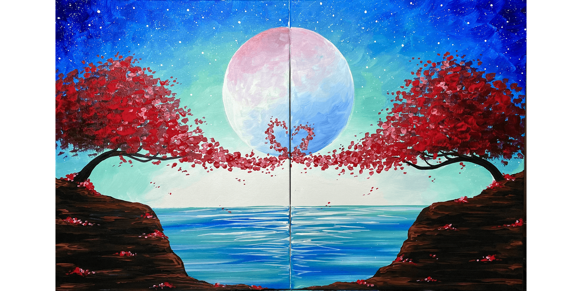 To The Moon And Back Couples Set - Paint and Sip in Tyler | Classpop!™, 30 January | Event in Tyler | AllEvents