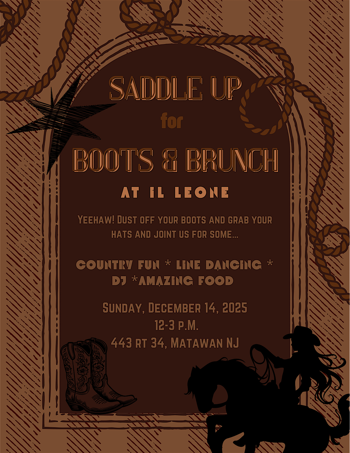 Boots & Brunch, 14 December | Event in Matawan | AllEvents