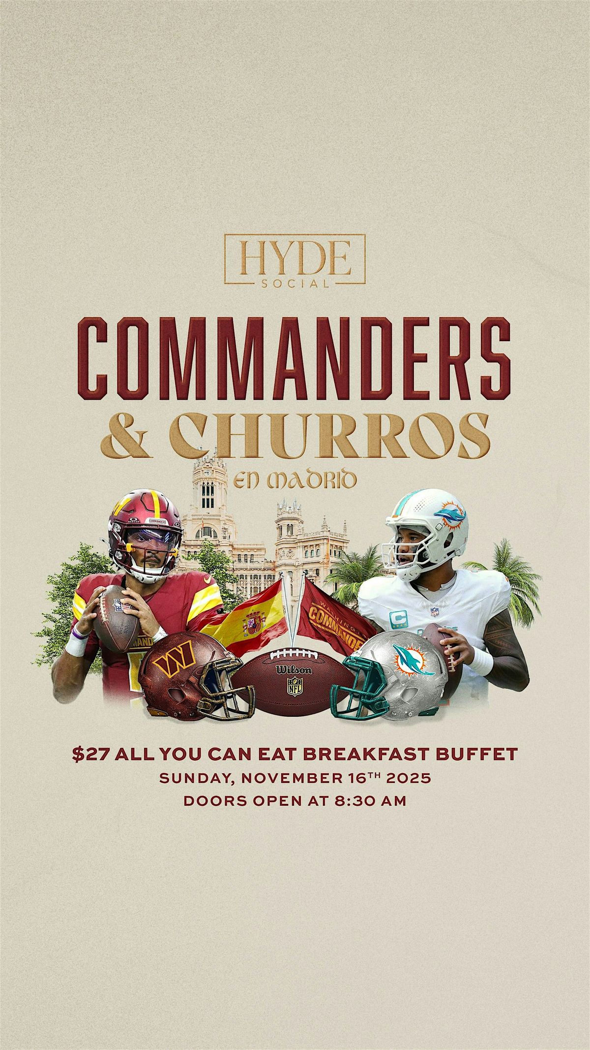 Commanders and Churros! | Event in Arlington | AllEvents