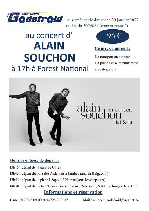 Concert Alain Souchon Report Du 24 11 Forest National Vorst Nationaal Anderlecht September 30 2021 Allevents In