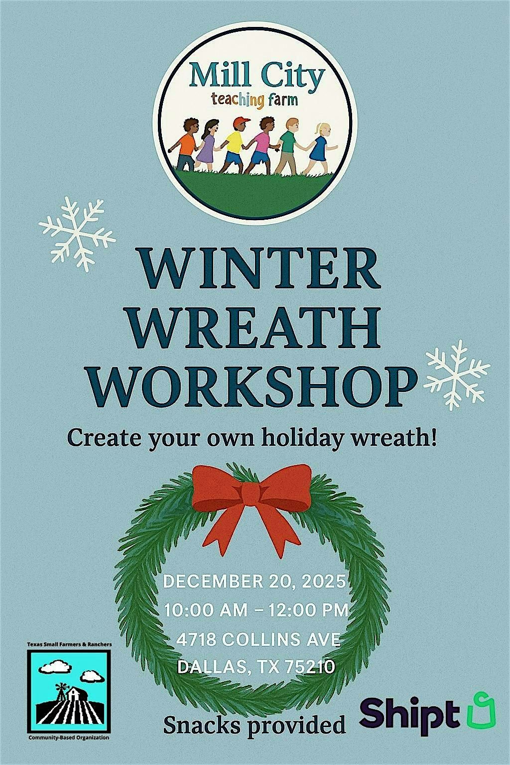 Winter Wreath Workshop, 20 December | Event in Dallas | AllEvents