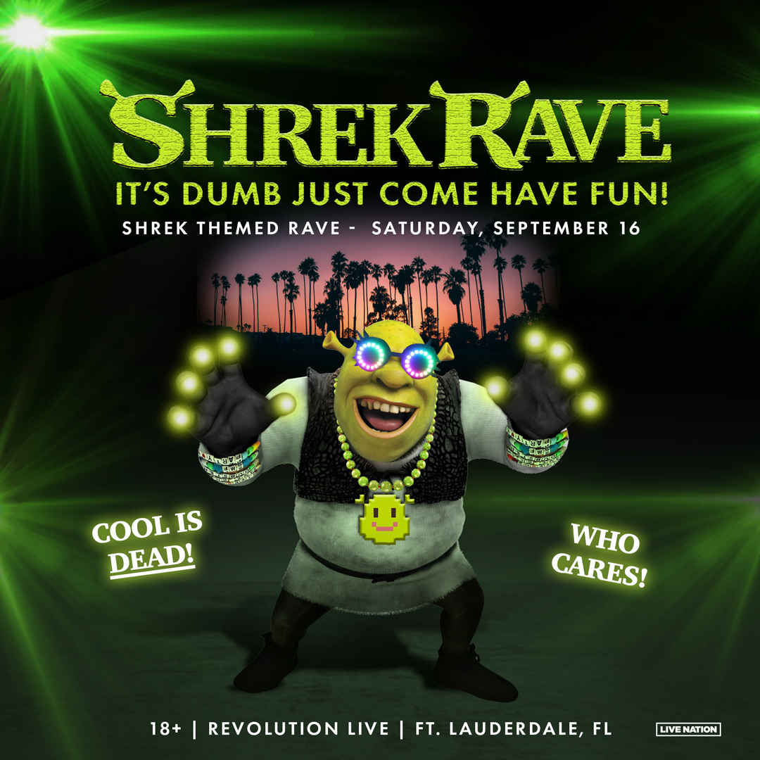 Shrek Rave at Fillmore Miami Beach at Jackie Gleason Theater, 24 May | Event in Miami Beach | AllEvents