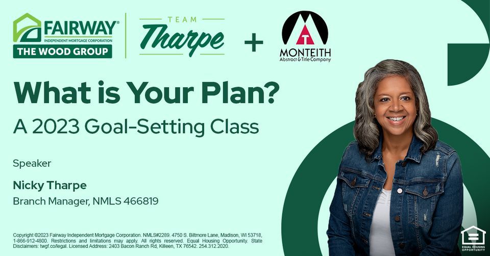 What is Your Plan? A 2023 GoalSetting Class with Nicky Tharpe