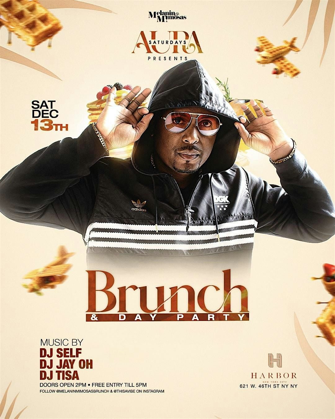 DJ Self invades Aura / Melanin & Mimosa Brunch and Day Party #nyc, 13 December | Event in New York | AllEvents