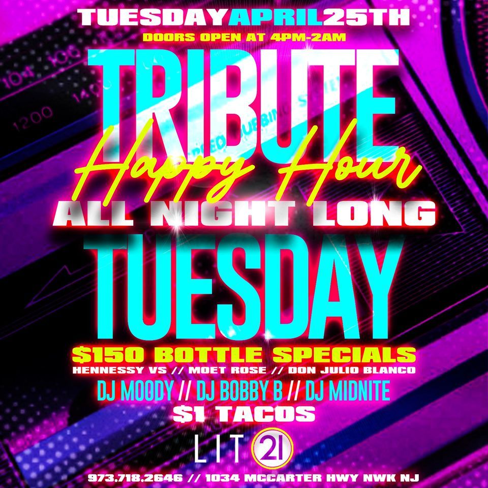 Tribute Tuesdays Happy Hour All Night Long Lit 21 Newark 25 April tribute-tuesdays-happy-hour-all-night-long-lit-21-newark-25-april