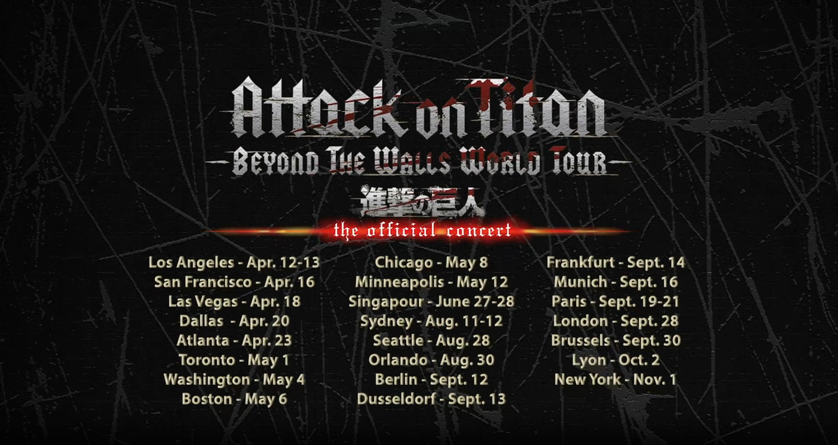 Attack on Titan Beyond the Walls - New York, 2 November | Event in New York | AllEvents