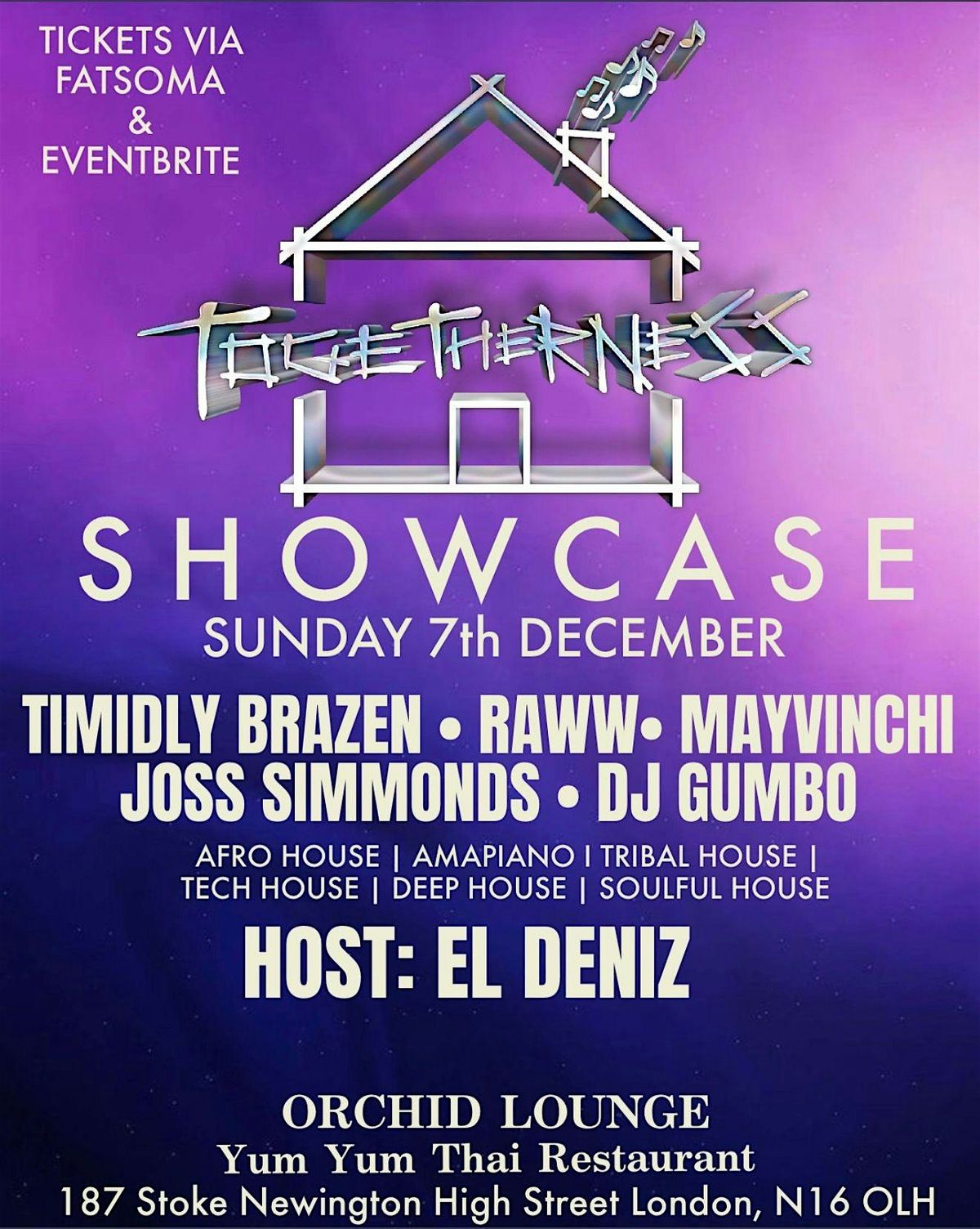 Togetherness House: Showcase Edition (Live DJ Recording), 7 December | Event in London | AllEvents
