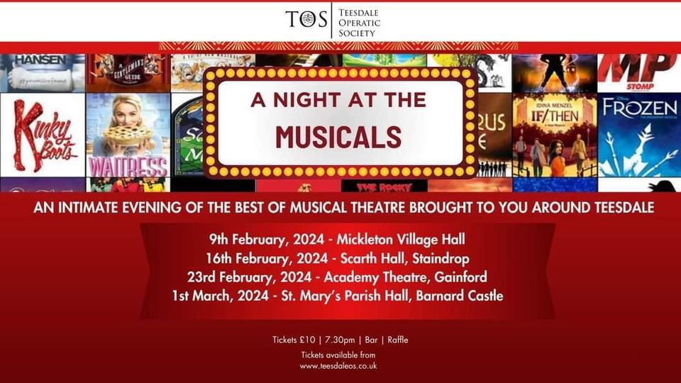 A Night at the Musicals, Gainford Academy Theatre, Darlington, February