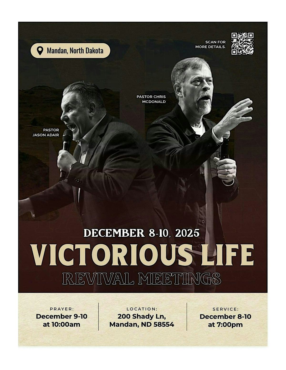 Victorious Life Revival Meetings, 8 December | Event in Mandan | AllEvents