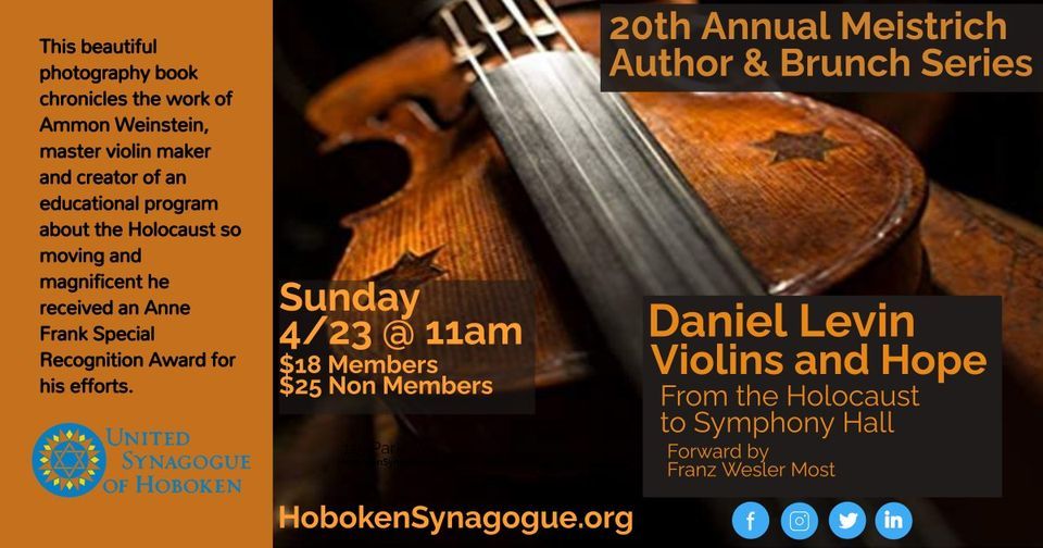 Author Brunch Series with Daniel Levin Violins and Hope From the