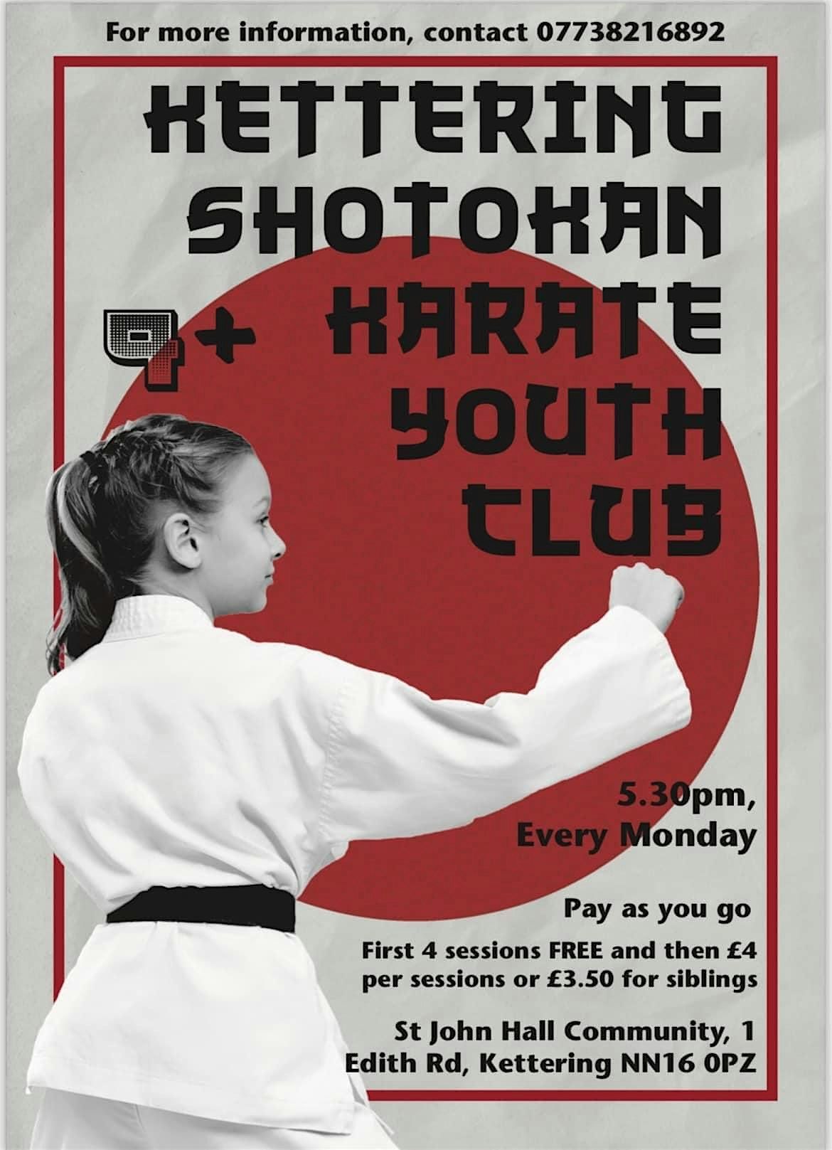 KETTERING KARATE YOUTH CLUB - FREE TRIAL FOR 1 MONTH