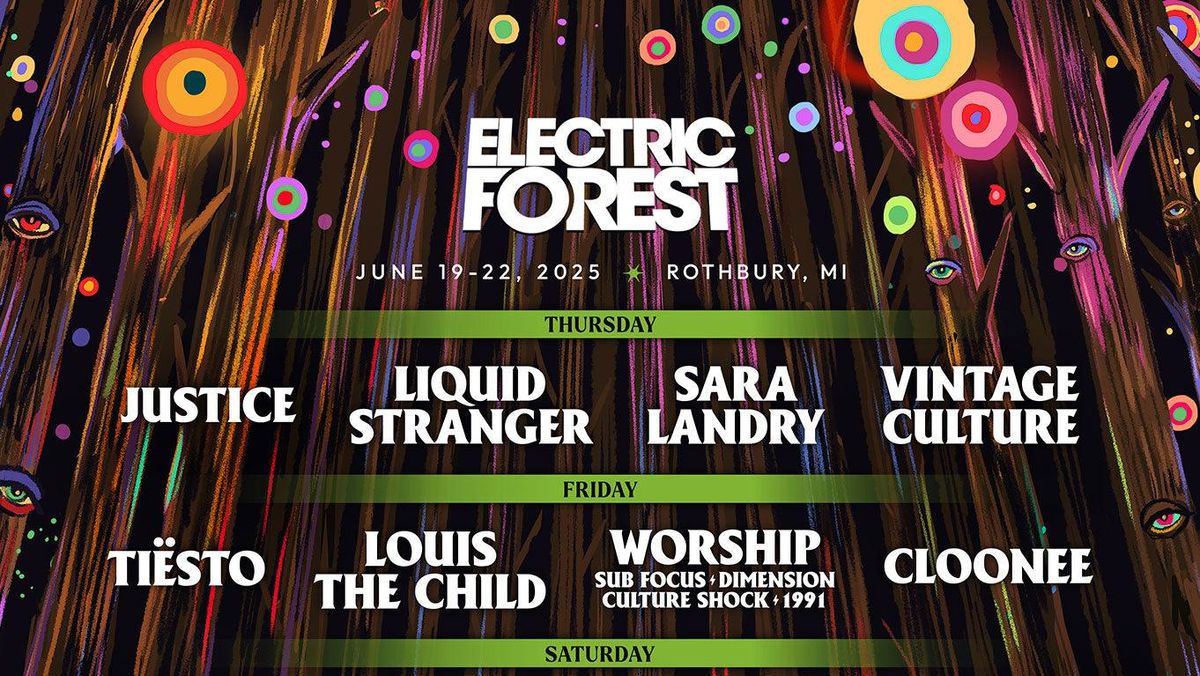 Parking Electric Forest Music Festival - (Thursday Pass) with Justice, Liquid Stranger, Sara Landry, and more!, 19 June