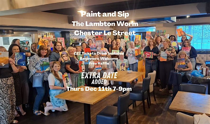 Paint Sip The Lambton Worm Chester Le Street, 11 December | Event in Chester-le-Street | AllEvents