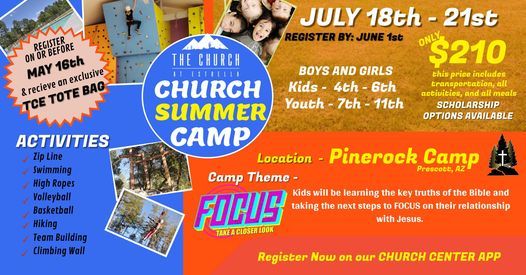 Tce Church Summer Camp Camp Pinerock Prescott July 18 To July 21 Allevents In