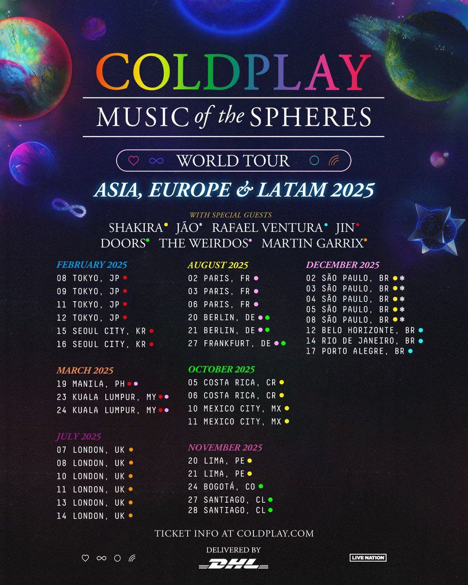 Coldplay, 5 June | Event in Las Vegas | AllEvents