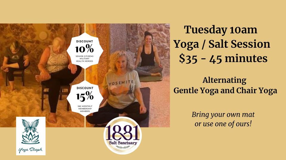 Tuesday Morning Yoga in the Salt Room, 1881 Salt Sanctuary, York