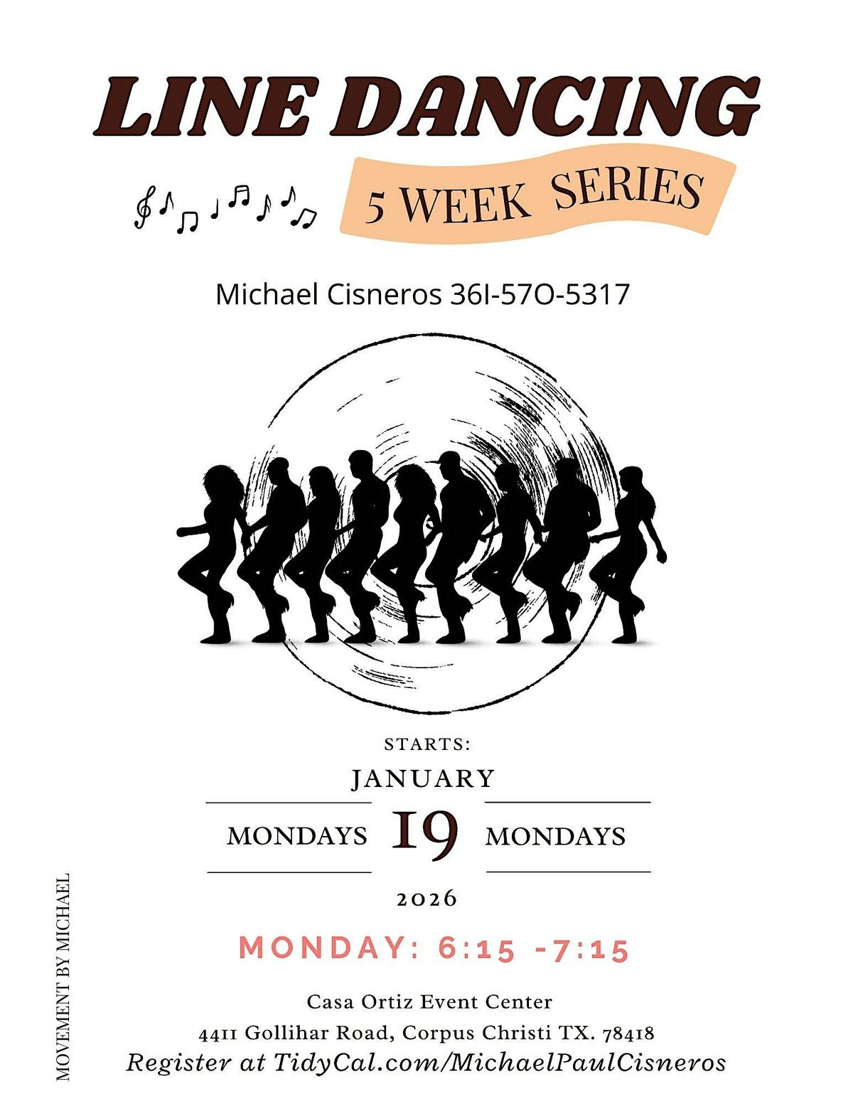 STARTS 1/19 • 5-Week Line Dancing Series MONDAYS 6:15 PM