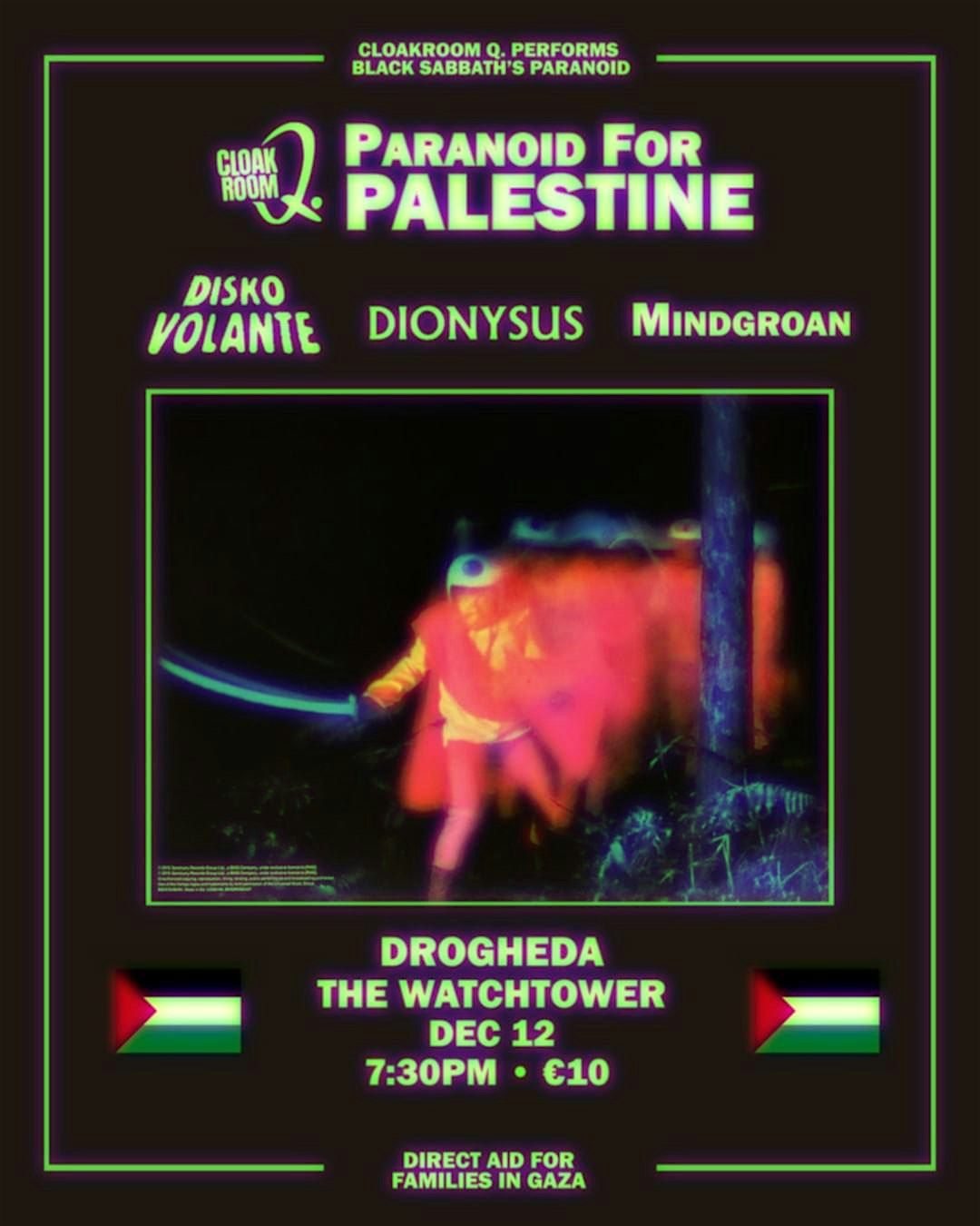 Paranoid For Palestine: Drogheda, 12 December | Event in Drogheda | AllEvents