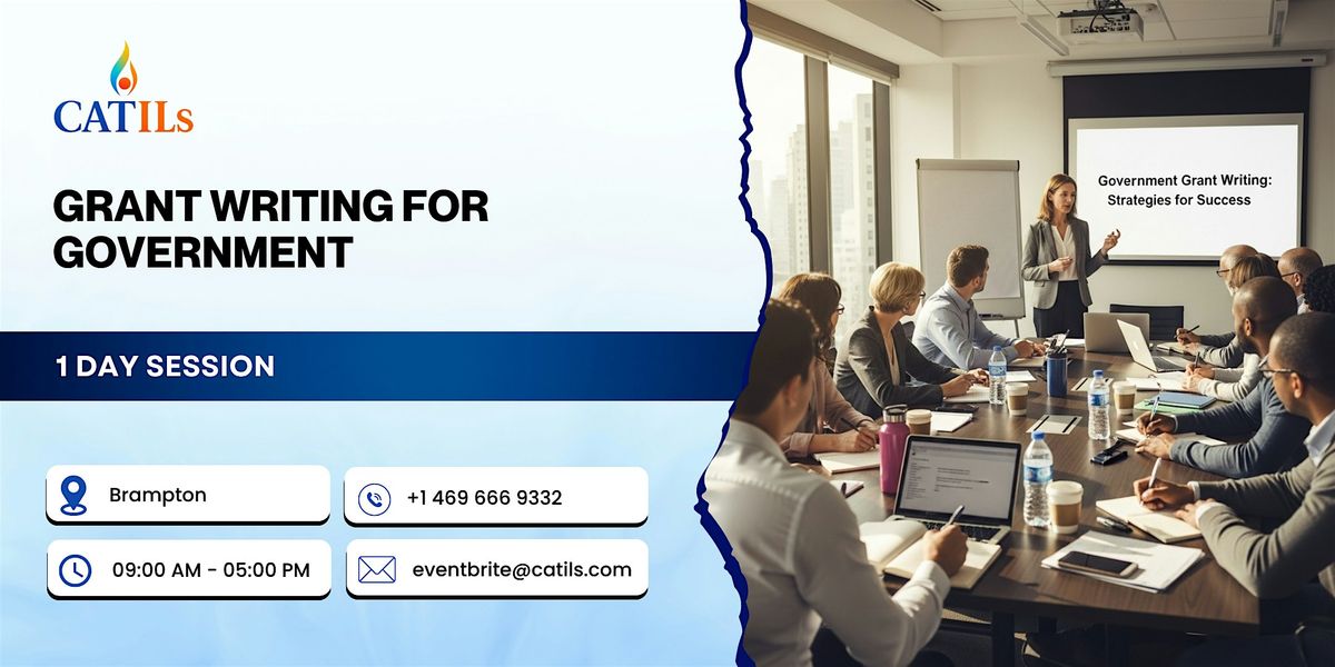 Grant Writing for Government: 1 Day Session in Brampton | Event in Brampton | AllEvents