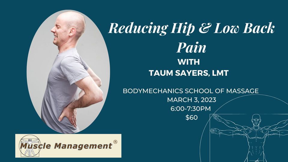 Reducing Hip and Low Back Pain, Bodymechanics School of Myotherapy