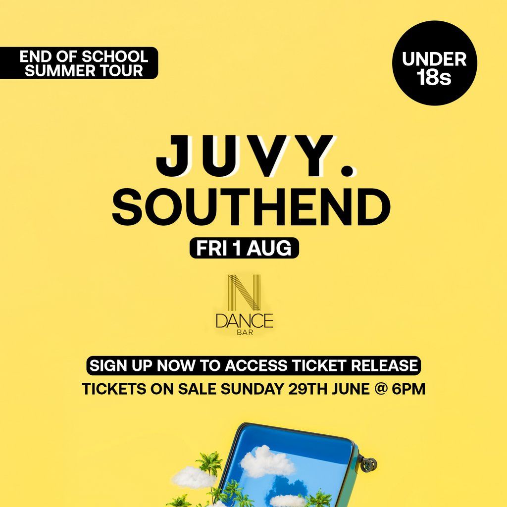 JUVY Under 18s - End Of School Tour - Fri 1 Aug - Southend, 1 August | Event in Southend Of Sea | AllEvents