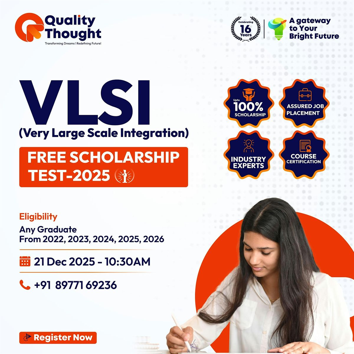 Free Scholarship Test on VLSI Design Verification Engineering on 21Dec2025, 21 December | Event in Hyderabad