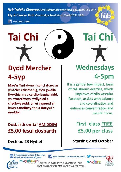 Dosbarth Tai Chi / Tai Chi Class, Cardiff Council Hubs Ely & Caerau