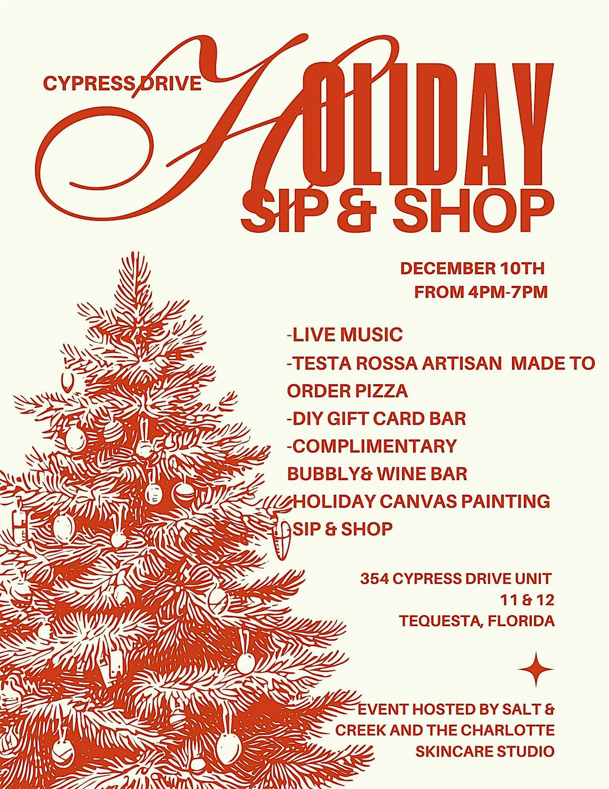 Cypress Drive Holiday Sip & Shop, 10 December | Event in Tequesta | AllEvents