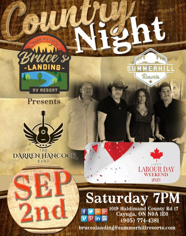 Bruces Landing RV Resort presents The Darren Hancock Band, Bruce's