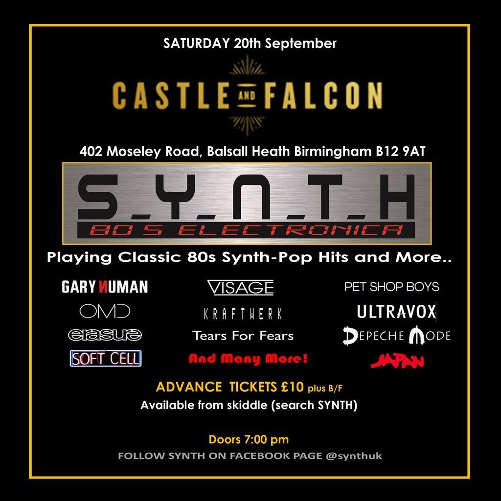 SYNTH Live at The Castle & Falcon, 19 September | Event in Birmingham | AllEvents