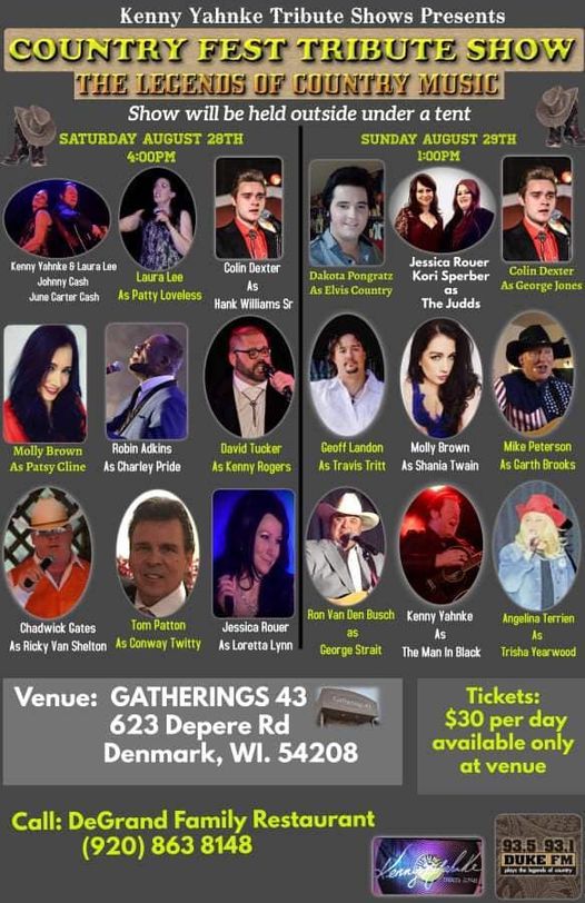 Kenny Yahnke Tribute to the Country legends, DeGrand Family Restaurant