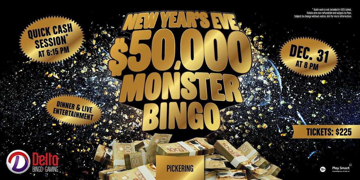 Delta Pickering: New Year's Eve $50,000 Bingo, 31 December | Event in Pickering | AllEvents
