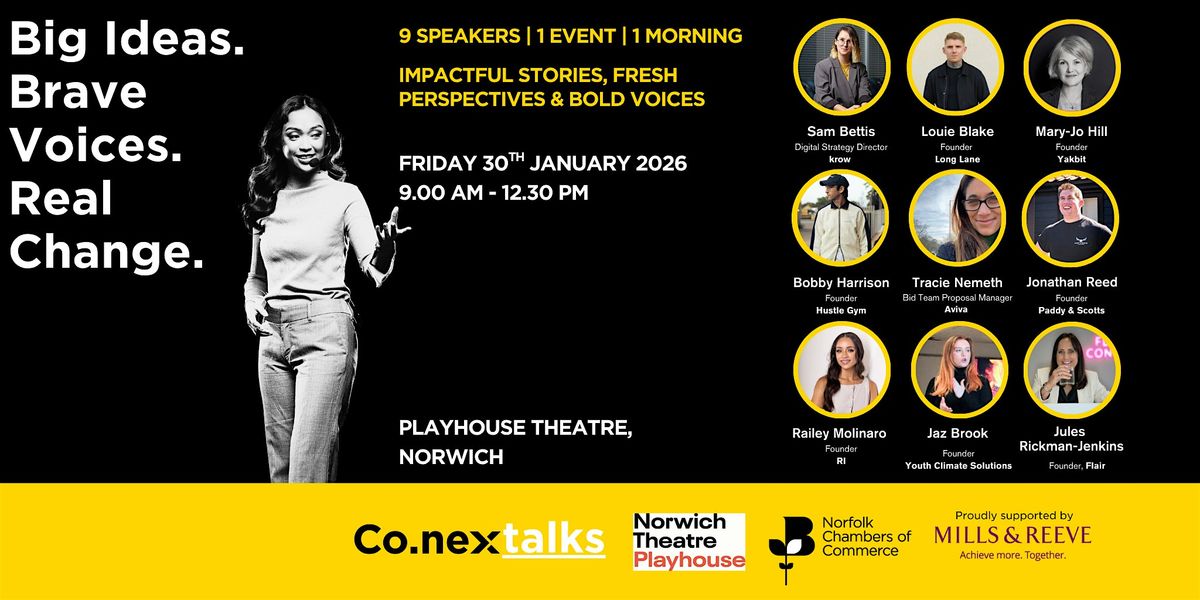 Co.nextalks at The playhouse, 30 January | Event in Norwich | AllEvents