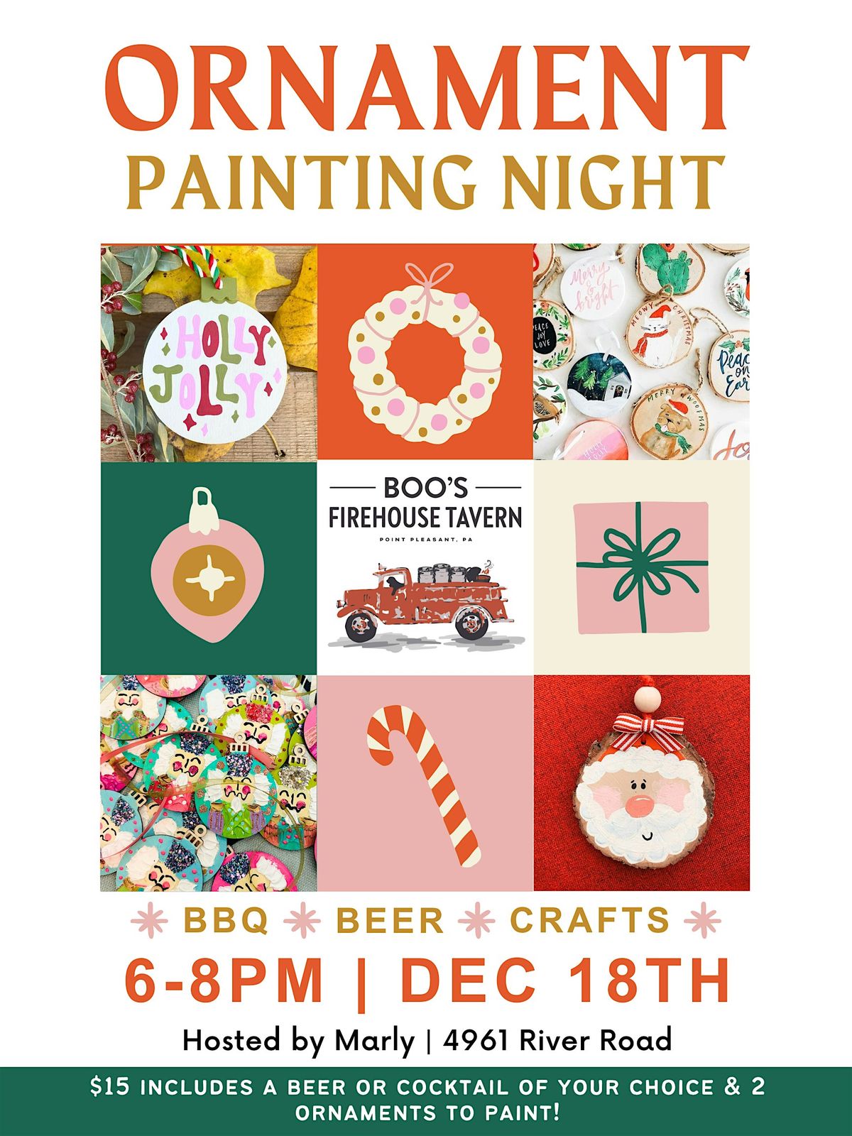 Ornament Painting Night w/ Marly, 18 December | Event in Point Pleasant | AllEvents