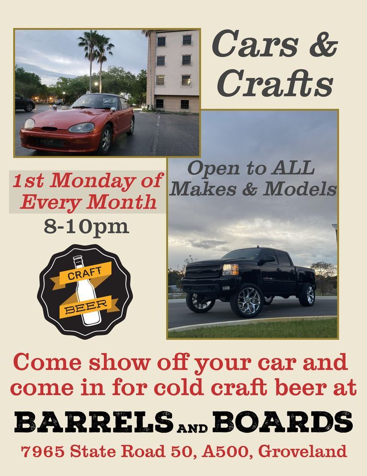 Cars & Crafts, Barrels and Boards, Groveland, December 4 2023