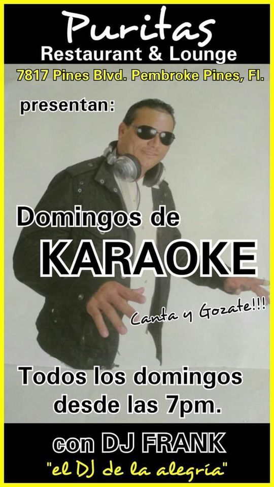 DOMINGO DE KARAOKE, Puritas Restaurant & Lounge, Pembroke Pines, 7 May
