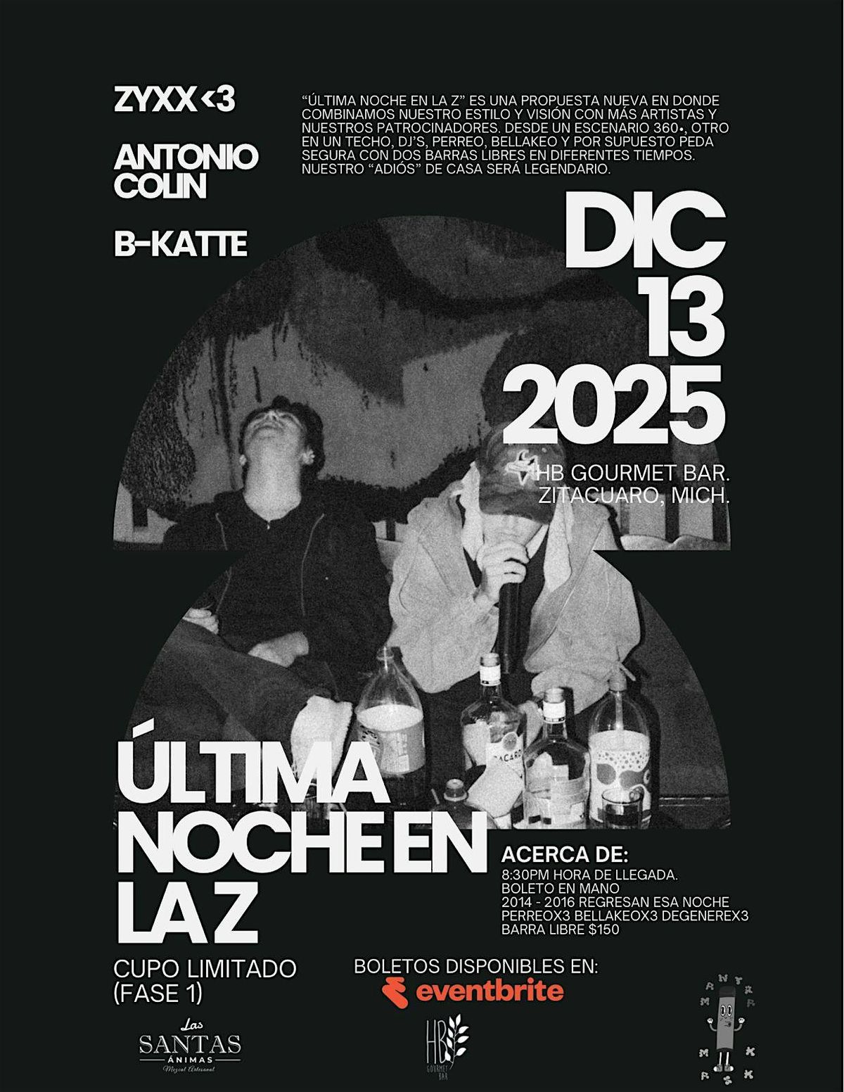 ÚLTIMA NOCHE EN LA Z, 13 December | Event in Zitácuaro | AllEvents
