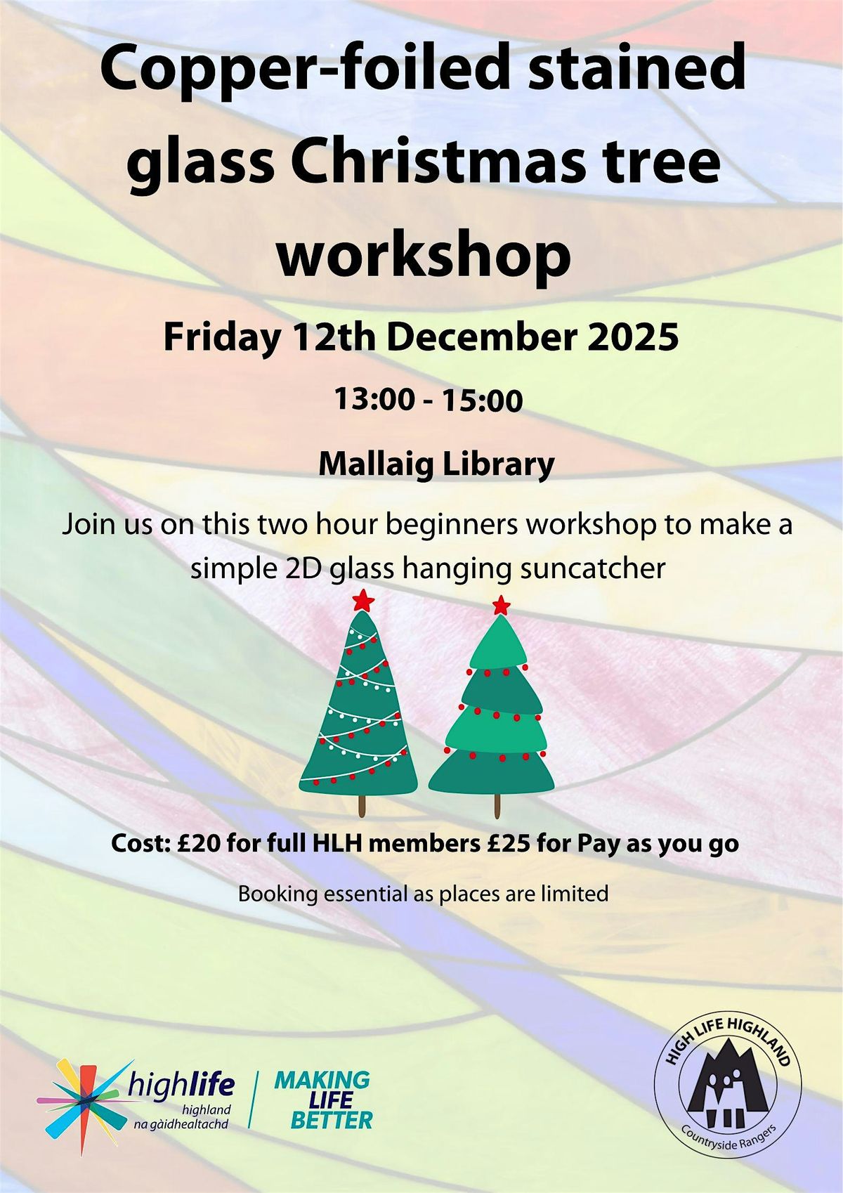 Mallaig Copper-foiled stained glass Christmas tree workshop, 12 December | Event in West Bay | AllEvents