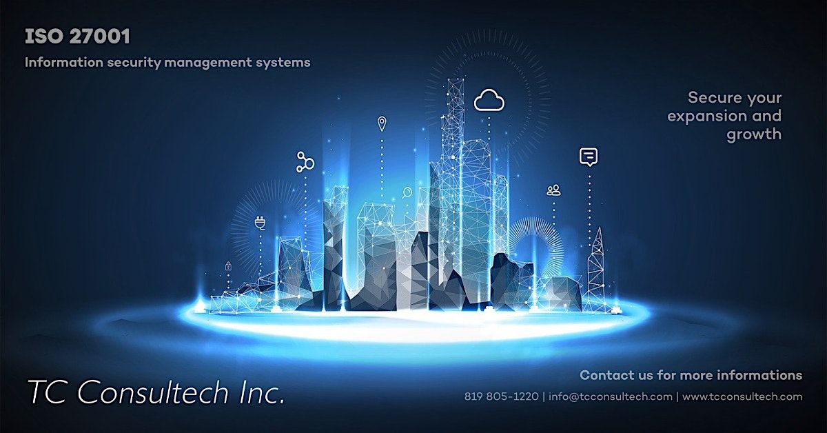 CSA ISO/IEC 27001:24 TC Consultech Inc training (ISMS), 24 February | Event in Shawinigan | AllEvents